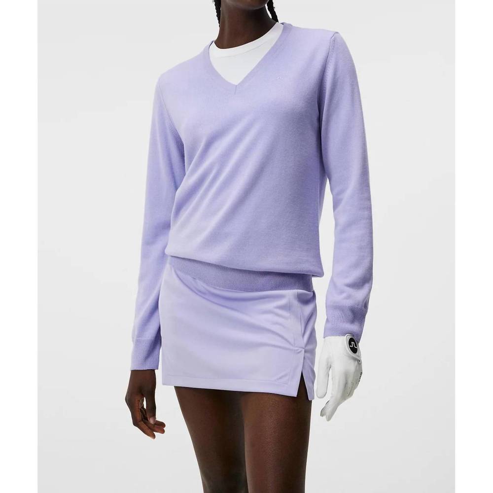 NEW J.LINDEBERG amaya knitted sweater in sweet lavender